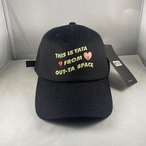 [BTS] BT21 Official TATA Baseball Cap Black Lettering Hat From Outa Space NEW